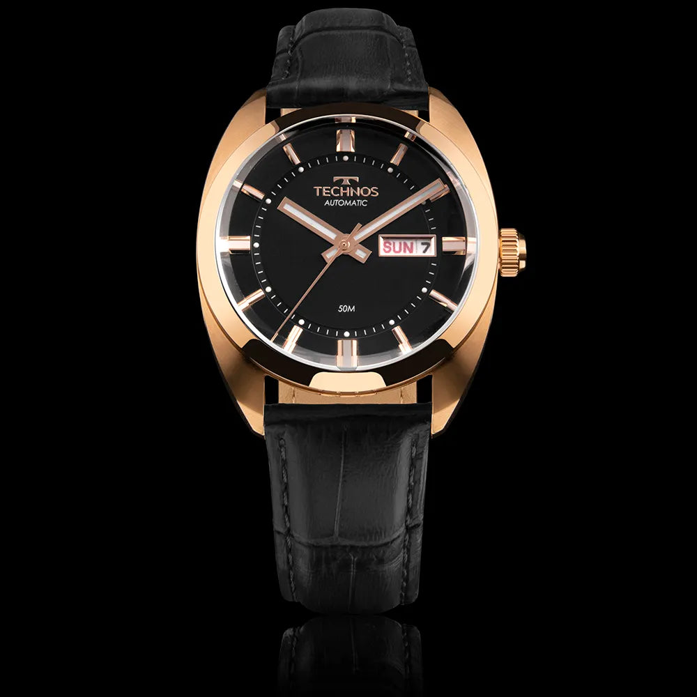 Relógio Technos Masculino Automático Rosé 8205OT/0P – Edição Centenário, Miyota 21 Jewels, Caixa 40mm