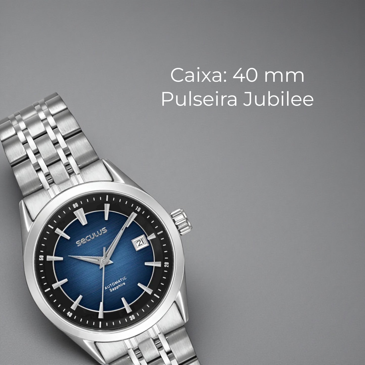 Relógio Seculus Automatic Safira 40mm