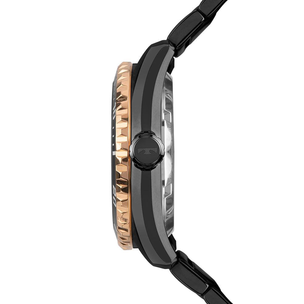 Relógio Technos Masculino Automático Bicolor Diver 8205OY/1P – 150m, Miyota 21 Jewels, Caixa 43mm