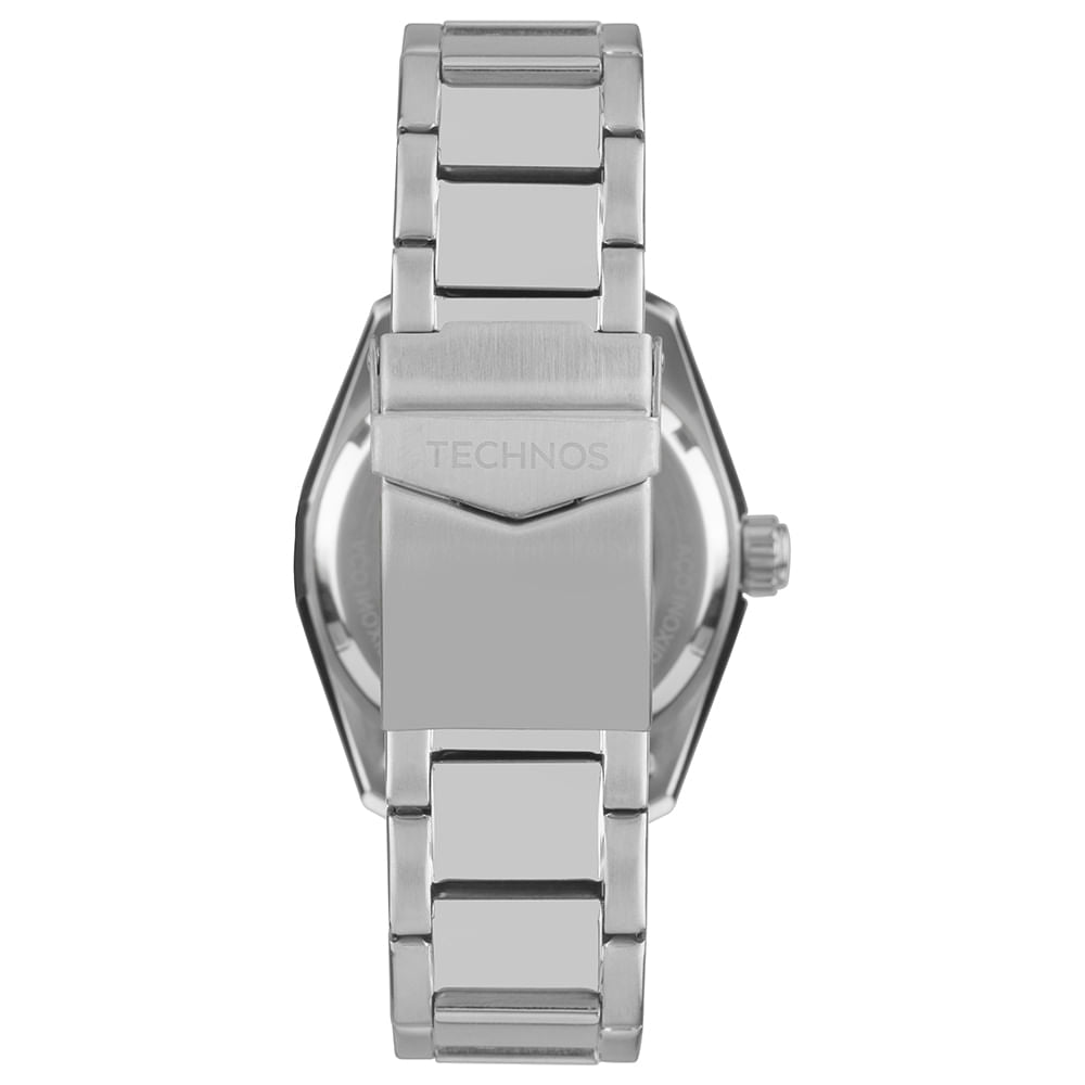 Relógio Technos Masculino Automático Prata Diver 8205PA/1R – 150m, Miyota 21 Jewels, Caixa 43mm