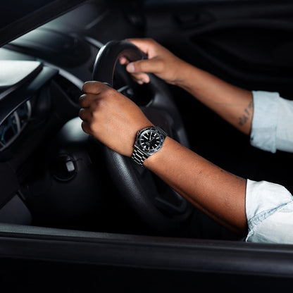 Relógio Seculus Automático Masculino Bisel Preto Fundo Transparente 44237G0SVNA1 – Miyota 8205, Caixa 42mm, 100m