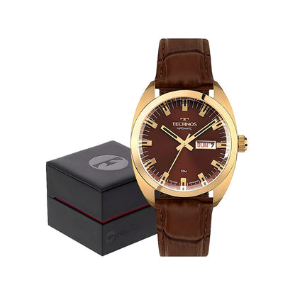 Relógio Technos Masculino Automático Dourado 8205OP/0M – Edição Centenário, Miyota 21 Jewels, Caixa 40mm