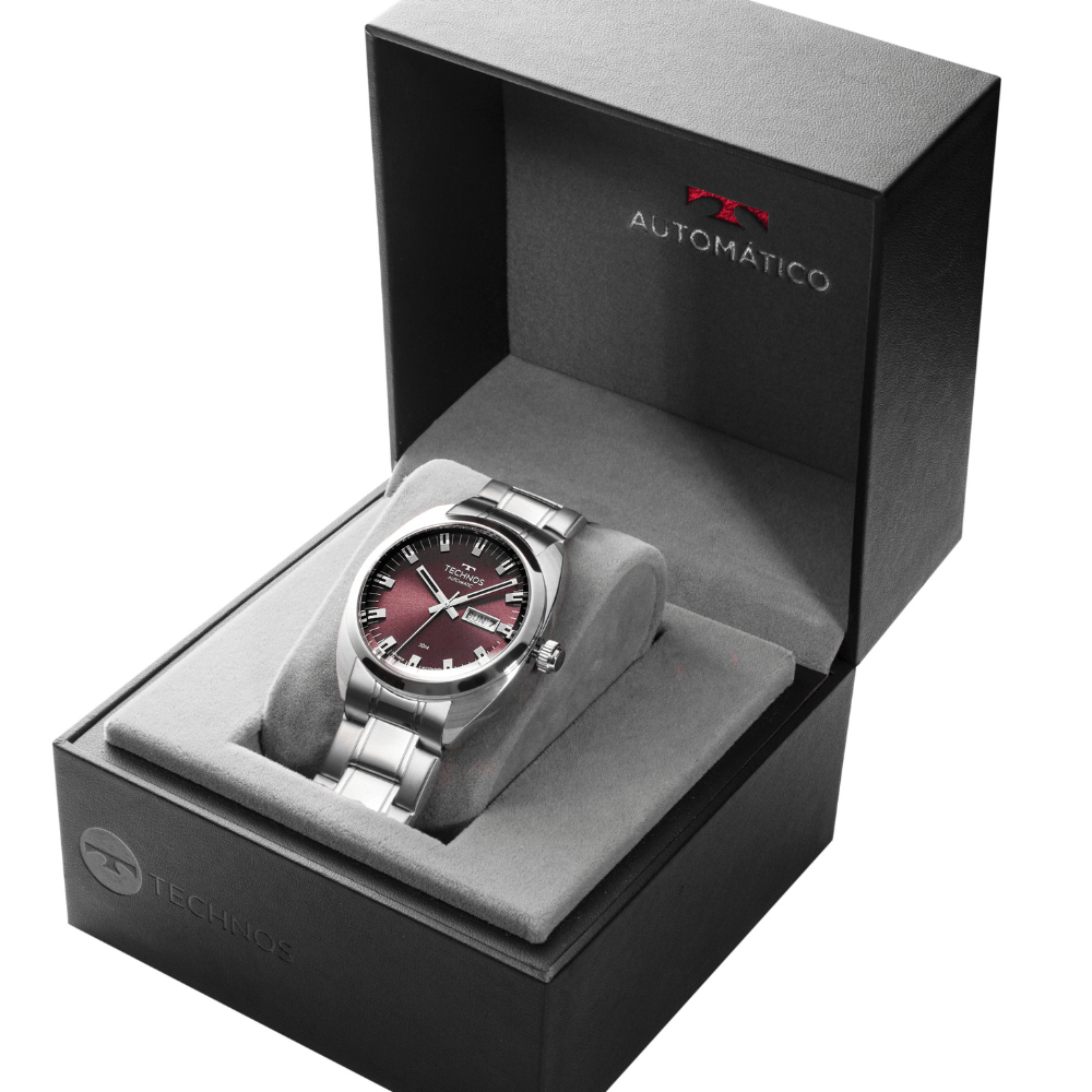 Relógio Technos Masculino Automático Prata 8205OV/1R – Edição Centenário, Miyota 21 Jewels, Caixa 40mm