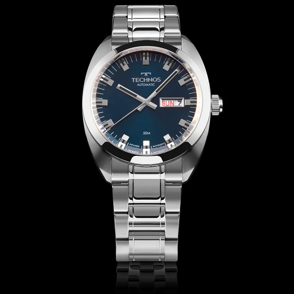 Relógio Technos Masculino Automático Prata 8205OV/1A – Edição Centenário, Miyota 21 Jewels, Caixa 40mm