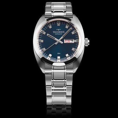 Relógio Technos Masculino Automático Prata 8205OV/1A – Edição Centenário, Miyota 21 Jewels, Caixa 40mm