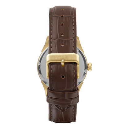 Relógio Technos Masculino Executive Dourado com Pulseira de Couro Marrom - 2115TYE/0M
