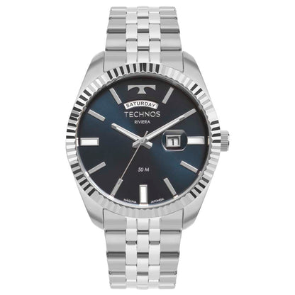Relógio Technos Masculino Riviera Prata Azul - 2350AI/1A