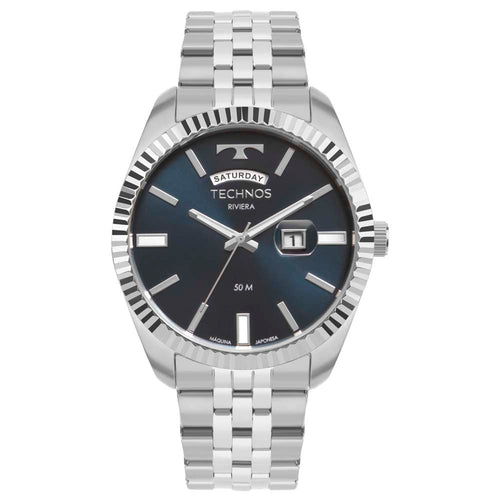 Relógio Technos Masculino Riviera Prata Azul - 2350AI/1A