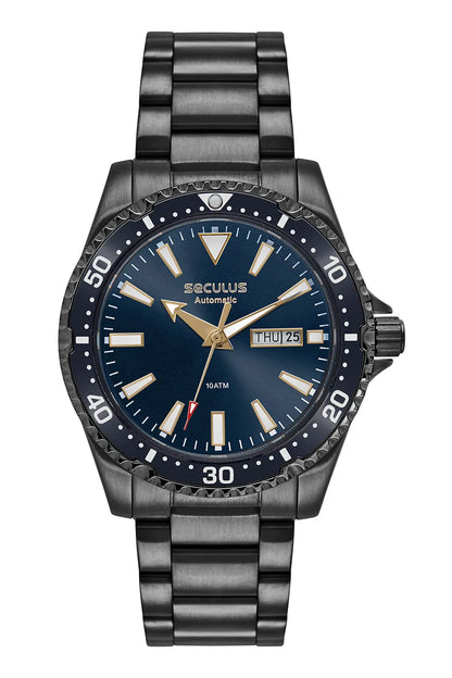 Relógio Seculus Masculino Automático Preto Fundo Transparente – 44237GPSVPA4