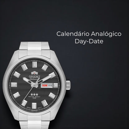 Relógio Orient Masculino Automático Três Estrelas 469SS076FG1SX