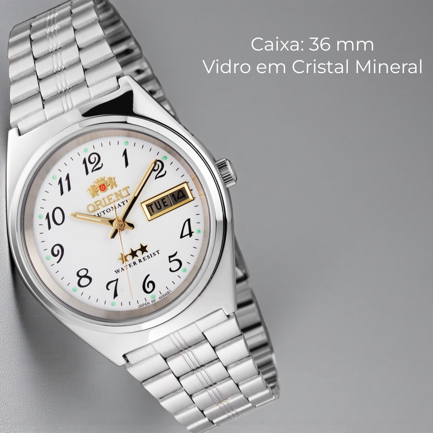 Relógio Orient Masculino Automático Três Estrelas 469WB1AFC2SX