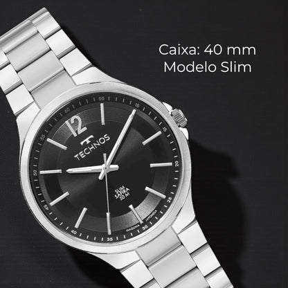 Relógio Technos Masculino Slim Prata GL32BJ/1P – Design Minimalista e Elegância Sofisticada