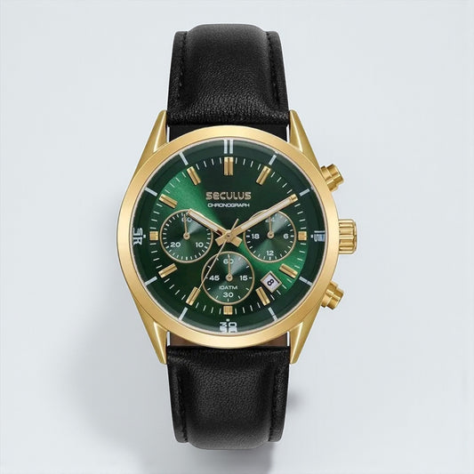 Relógio Seculus Cronógrafo 77339GPSVDC2 Vidro Abaulado Verde