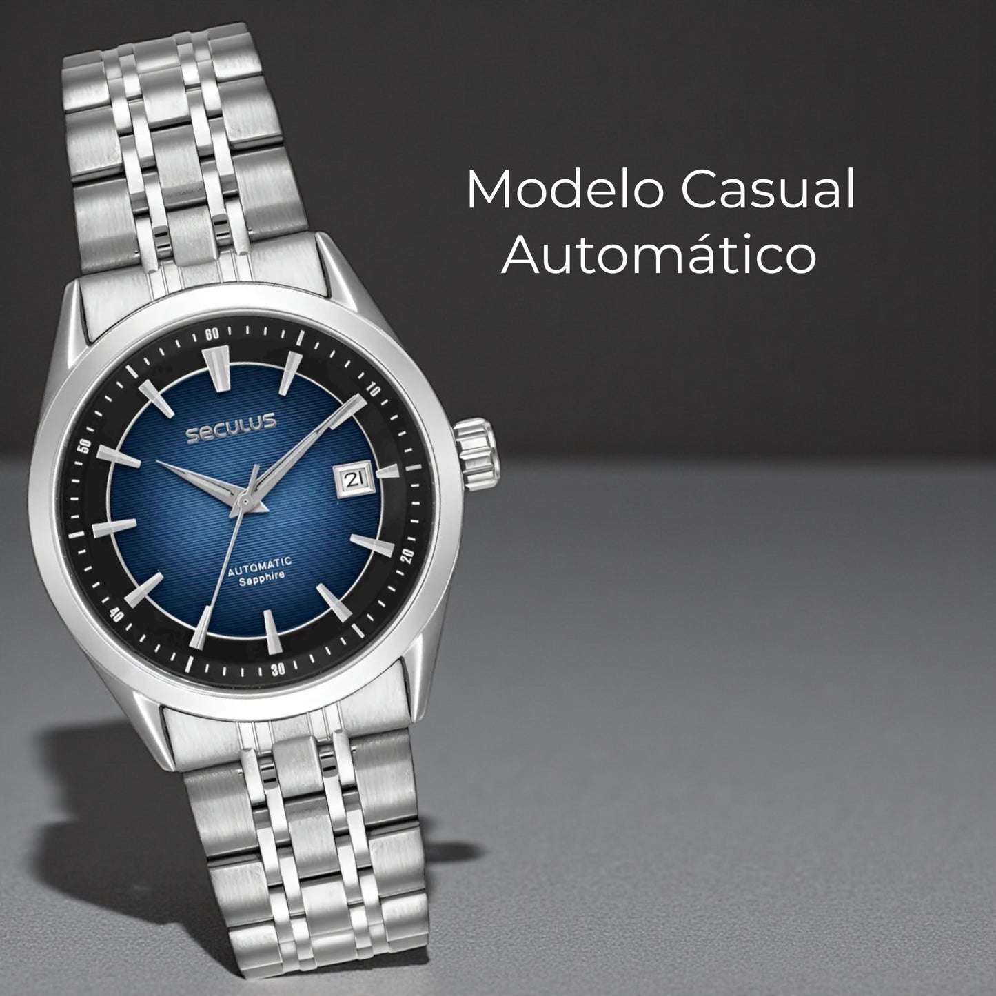 Relógio Seculus Automatic Safira 40mm