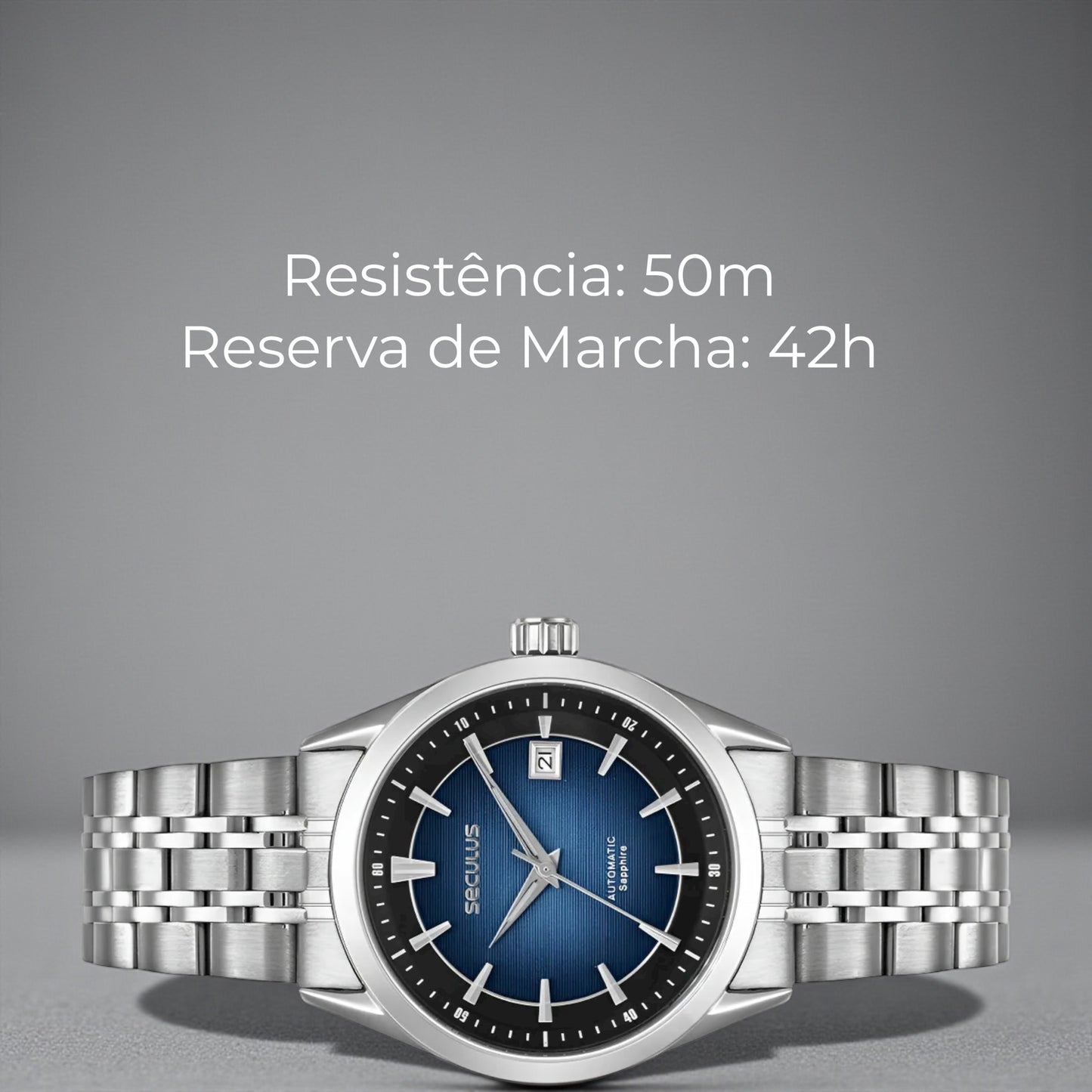 Relógio Seculus Automatic Safira 40mm